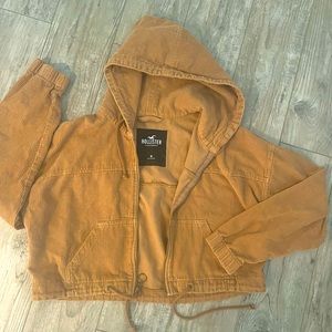 Womens medium Hollister brown Corduroy jacket size medium